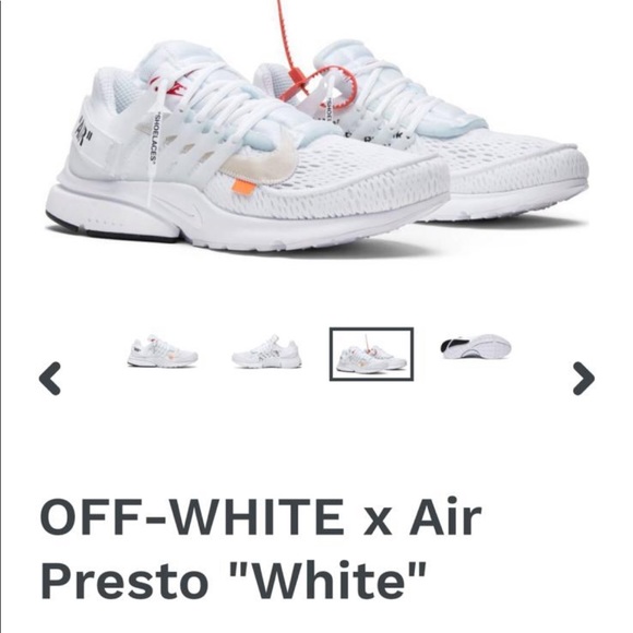 Off-white x Air Presto  (color)White - Picture 2 of 3